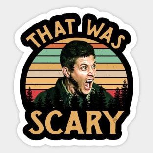 Dean Winchester Supernatural That Was Scary Funny Vintage Retro Sticker